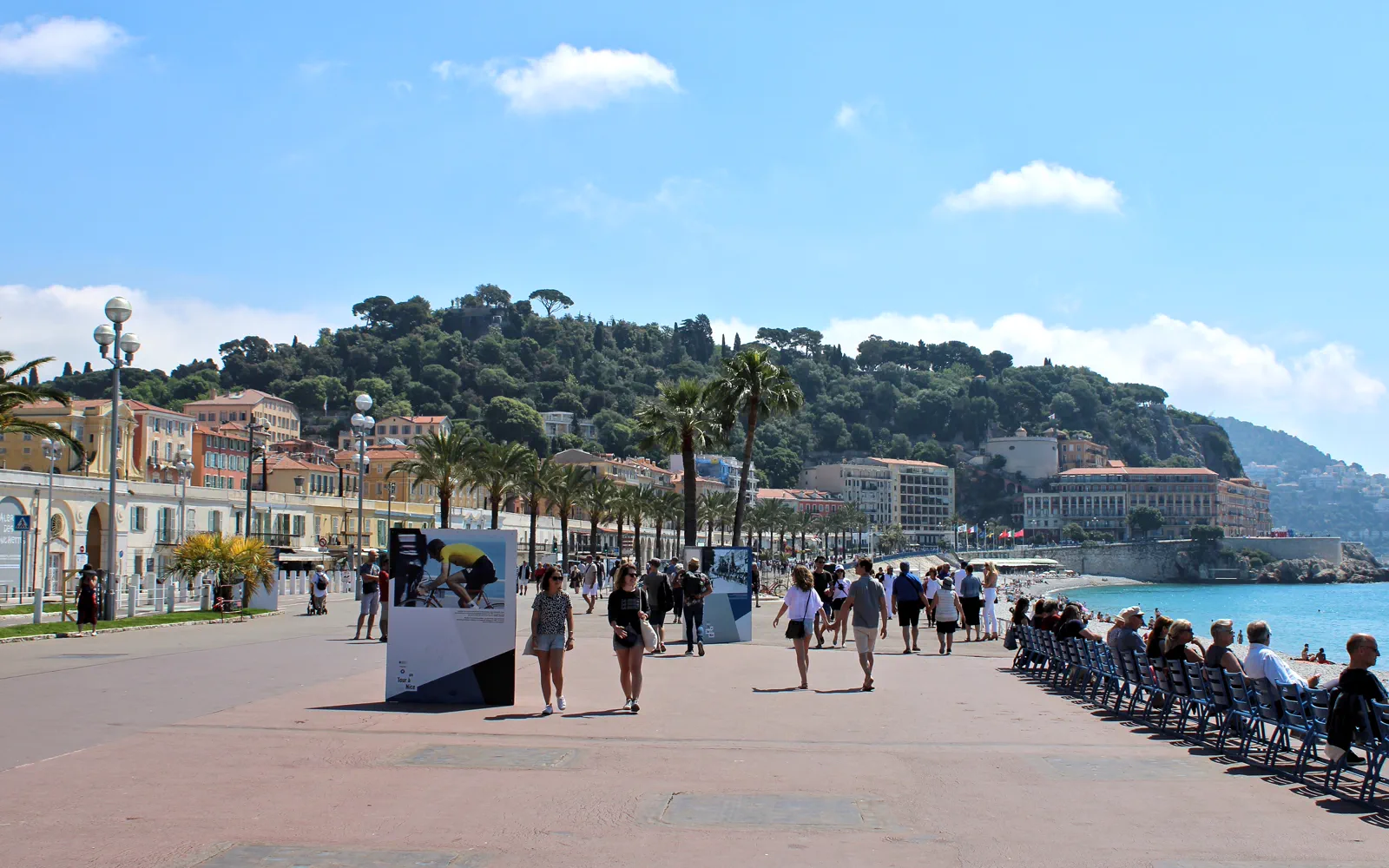 The Promenade des Anglais along Nice's Mediterranean shore