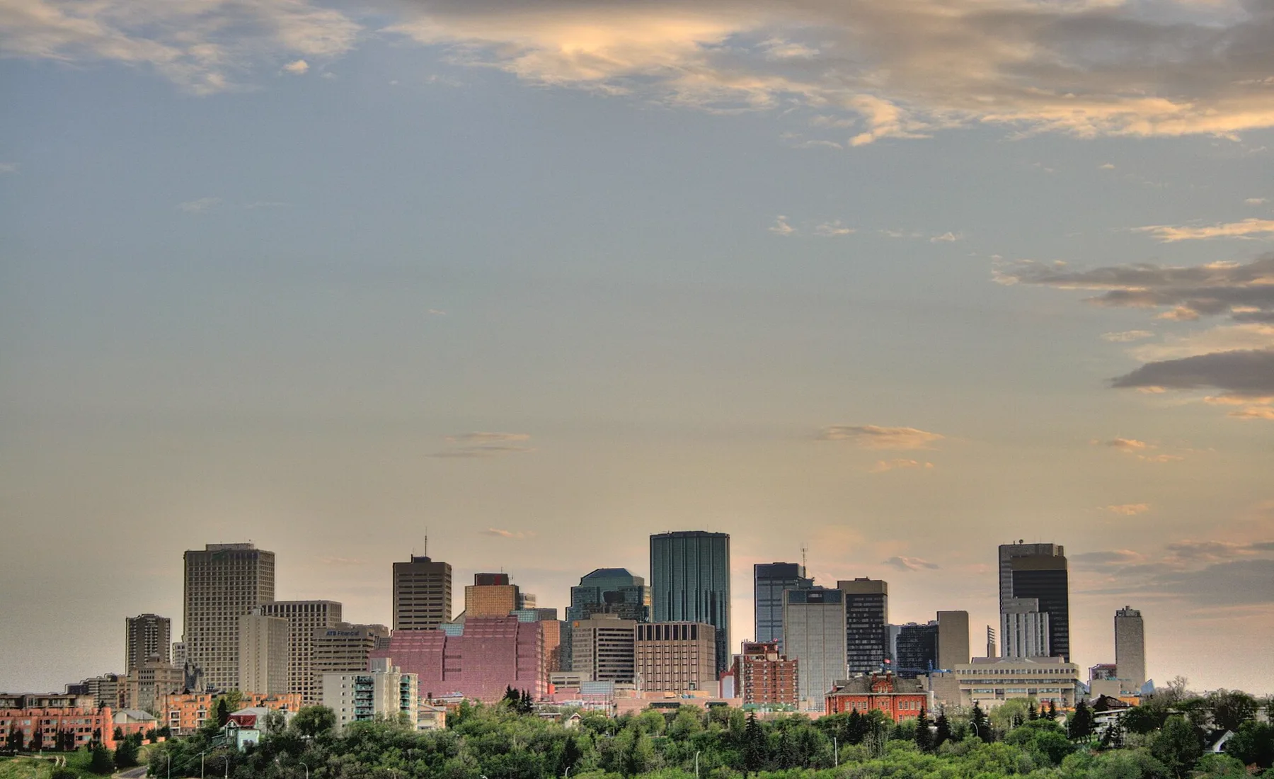 Edmonton Canada viewed from the city