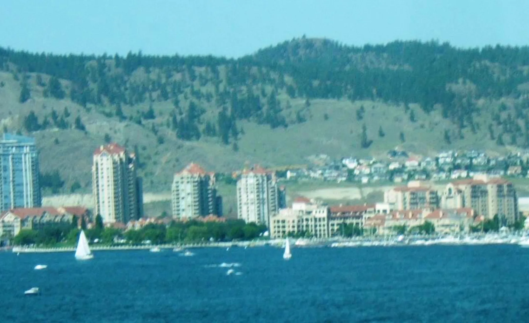 Kelowna British Columbia viewed from the city