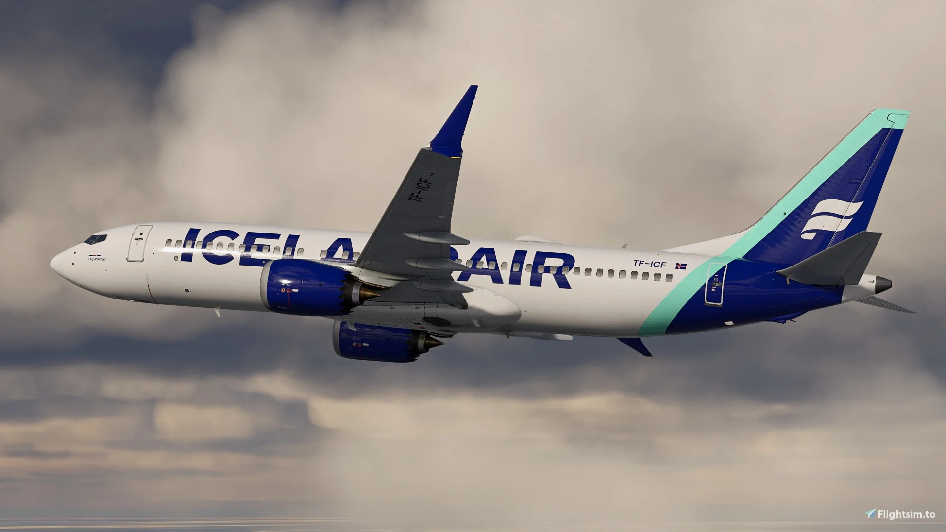 Icelandair Virtual Boeing 737 MAX 8 in flight
